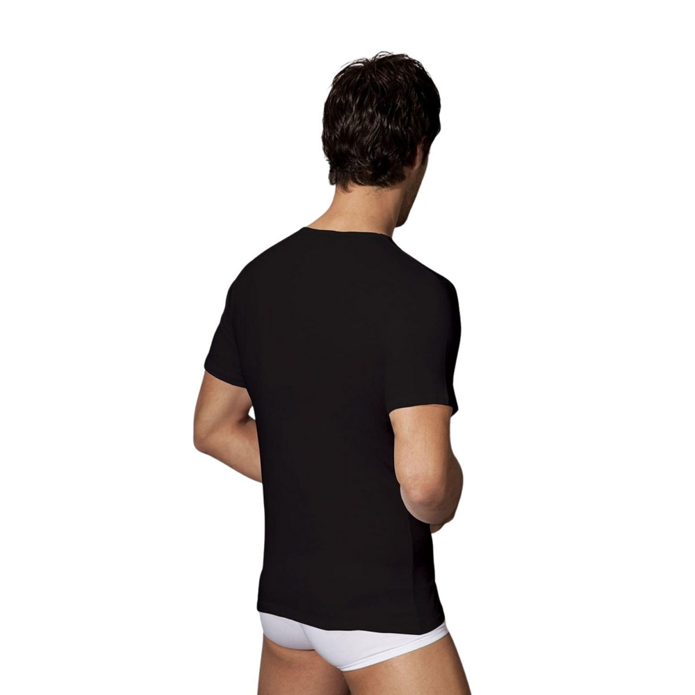 Классическая футболка из хлопка с V-образным вырезом Doreanse Cotton Basic (Размер: M) (Цвет: черный)