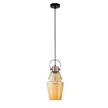 Подвесной светильник 1*E27 V000081 11022/A/1P Black черный/ янтарный Sera Indigo