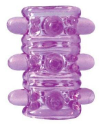 Открытая фиолетовая насадка на пенис Crystal Sleeve - 5,5 см. (Цвет: фиолетовый)