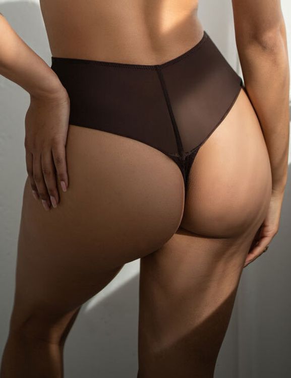 Трусы Kris Line Brownie стринги High Waist (шоколадный)