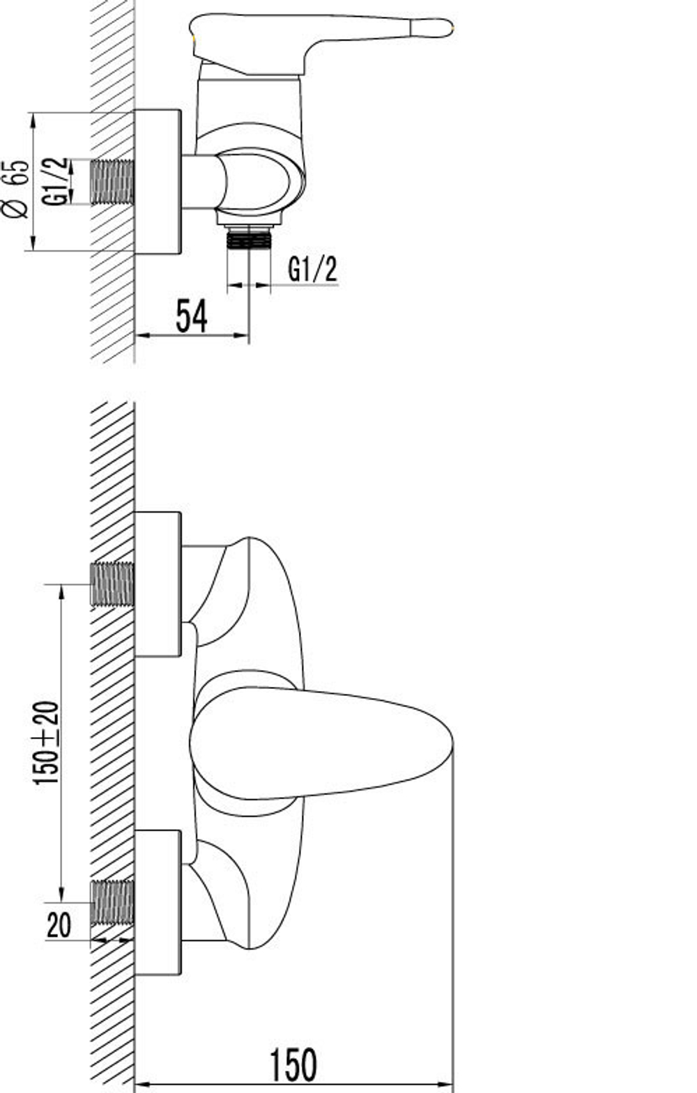 LEMARK Серия STATUS. Смеситель для душа – LM4403C