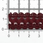 Тесьма отделочная вязаная 17 мм, 10 м, бордо
