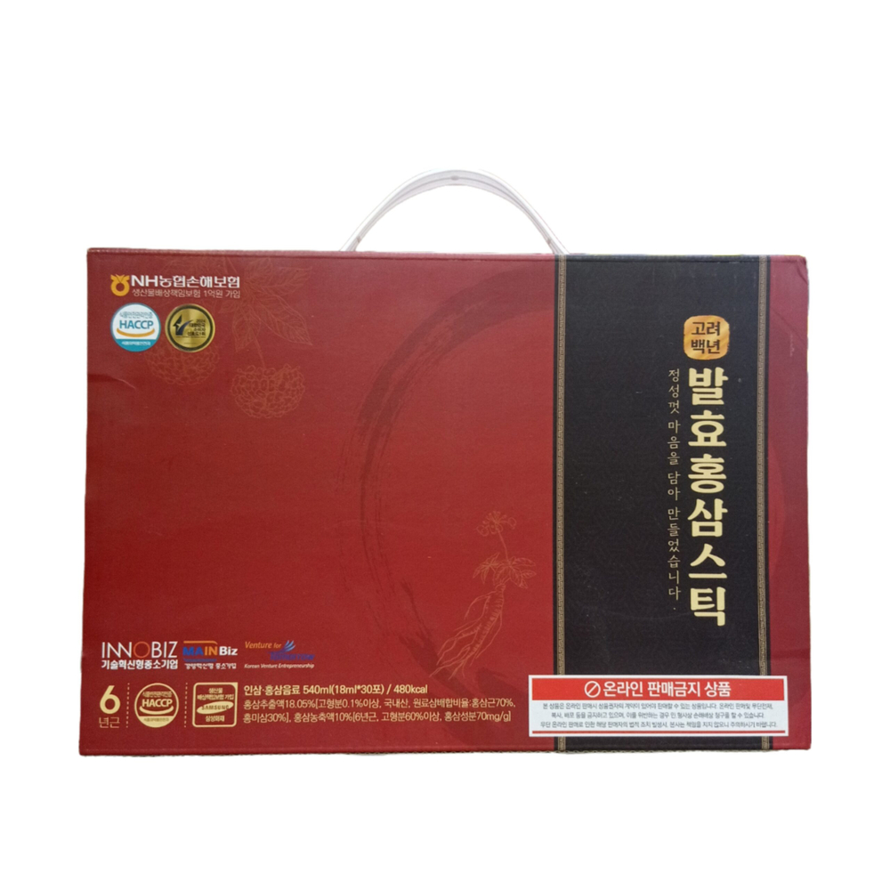 Корейский красный женьшень с коллагеном в стиках в виде сиропа Innobiz Red Ginseng, 26 штук