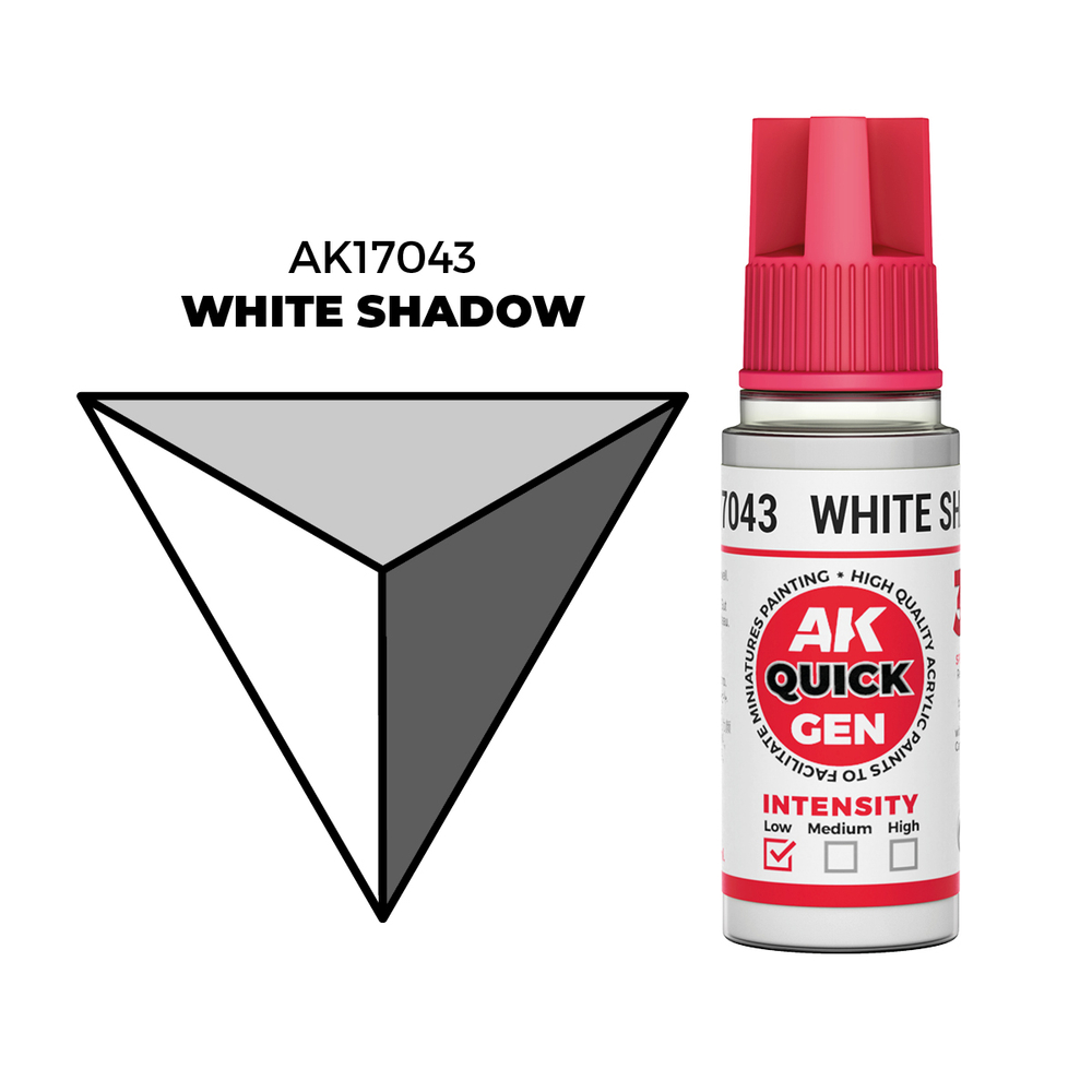 AK Interactive White Shadow Quick Gen - контрастная акриловая краска, 18 мл