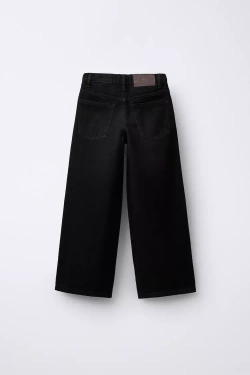 ZARA ДЖИНСЫ WIDE LEG, ЧЕРНЫЙ