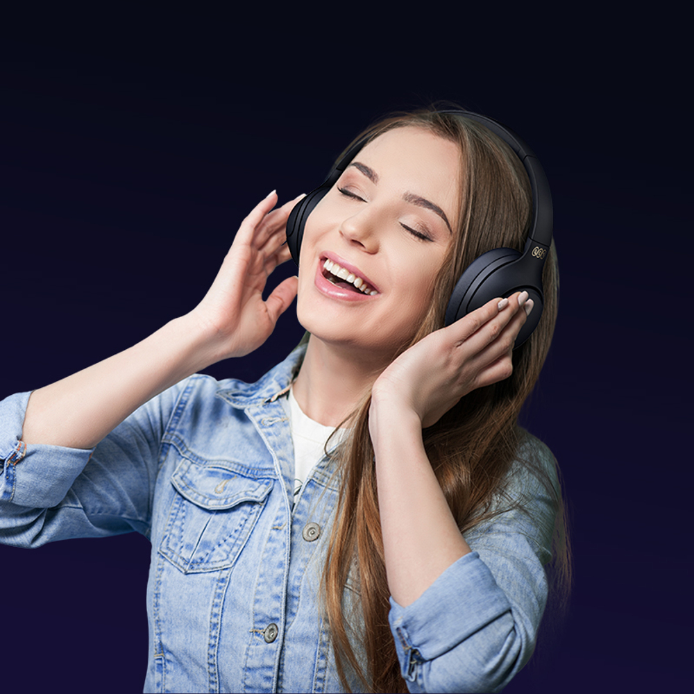 Беспроводные наушники полноразмерные QCY H3 (черные)