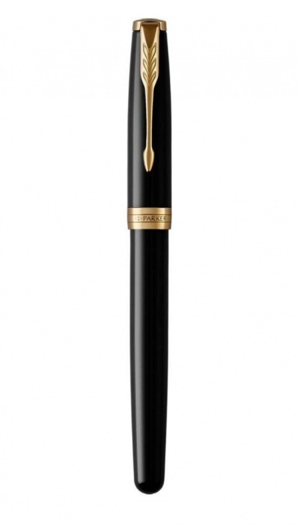 Ручка-роллер Parker Sonnet Black Lacquer GT 1931496, стержень: F, цвет чернил: black, в подарочной упаковке