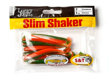 Мягкая съедобная приманка LJ Pro Series Slim Shaker 3in (76 мм), цвет T56, 8 шт