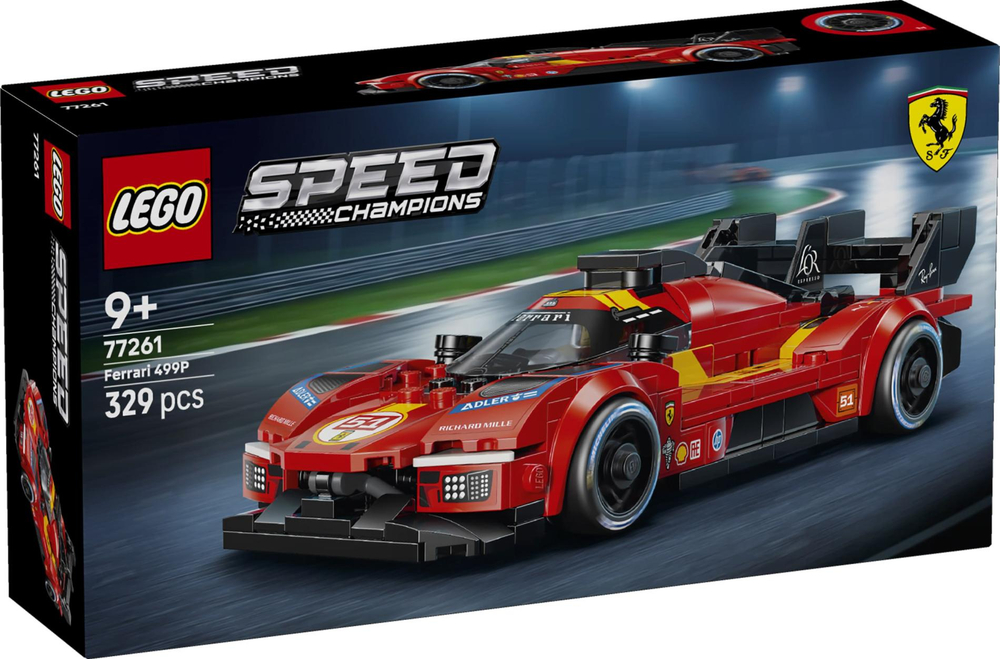 Конструктор Лего Спид Чемпионс Ferrari 499P 77261 | LEGO Speed Champions Ferrari гоночный автомобиль 329 деталей | 9+