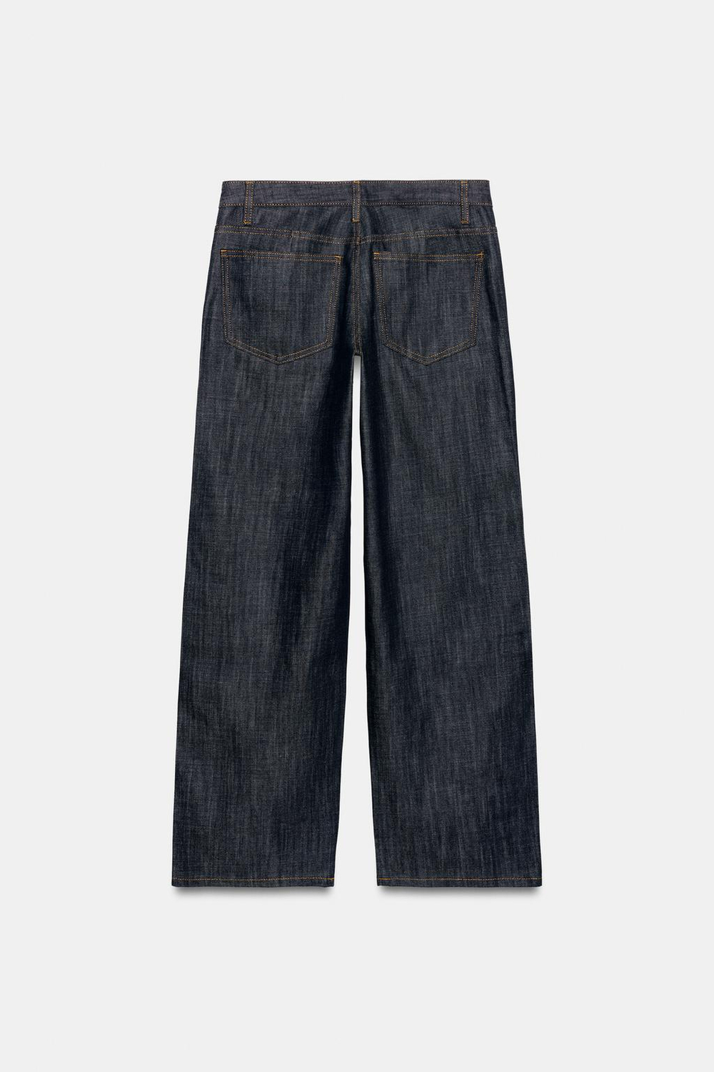 ZARA ДЖИНСЫ СЕЛВИДЖ ПРЯМОГО КРОЯ СО СРЕДНЕЙ ПОСАДКОЙ — ZW COLLECTION, СИНИЙ