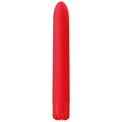 Красный классический вибратор CLASSIC VIBE RED MEDIUM - 18 см. (Цвет: красный)
