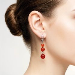 Серьги из сердолика