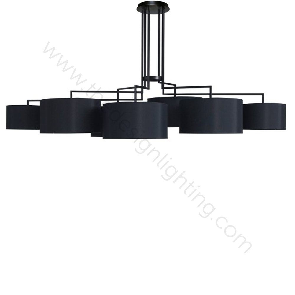Ceiling design lamp  Noon 7 by Zeitraum (Black)