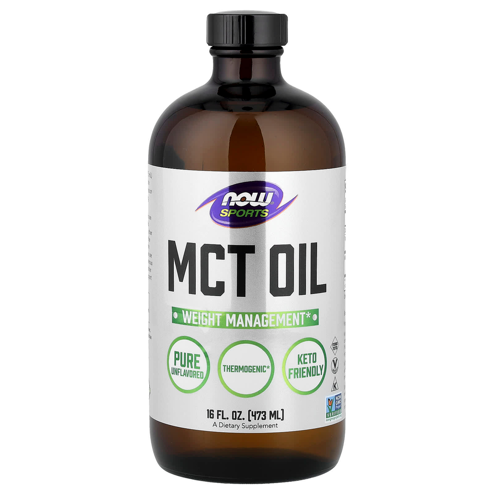 NOW Foods, Sports, масло со среднецепочечными триглицеридами, с нейтральным вкусом, 473 мл (16 жидк. унций)