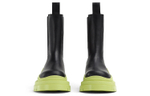 Bottega Veneta Leather Short Chelsea Boots Men"s Black Green