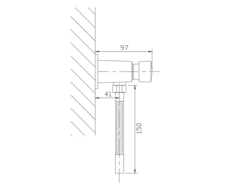Кран нажимной для писсуара HAIBA HB 33001