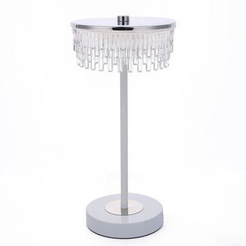 Настольная лампа 7W 4000K 8253/1TL серебро/белый/прозрачный Satiana Lumion