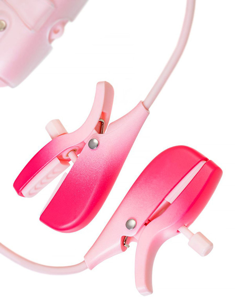 Розовый вибромассажер для сосков с управлением через приложение Lovense Gemini App Controlled Vibrating Nipple Clamps Clit Clamps LE-27