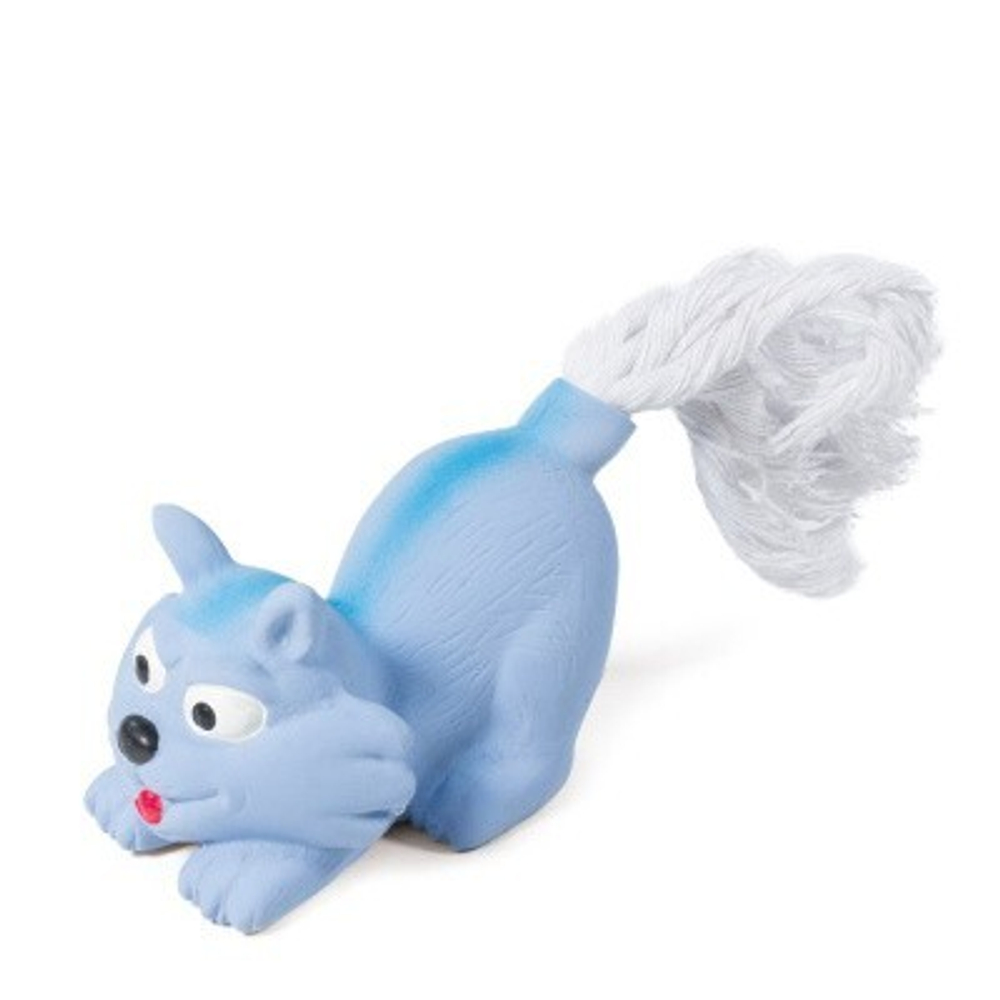 Triol Игрушка MINI DOGS для собак мелких пород из латекса "Котенок с веревкой", 75/165мм