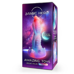 Фаллоимитатор с присоской Magic Hero светящийся в темноте 21 см