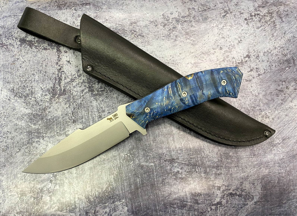 Нож Егерь, сталь Bohler K110, кап клена