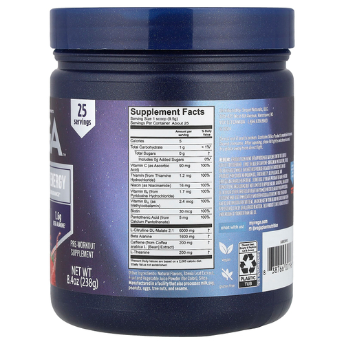 Vega, Pre-Workout Energy, фруктовый пунш, 238 г (8,4 унции)