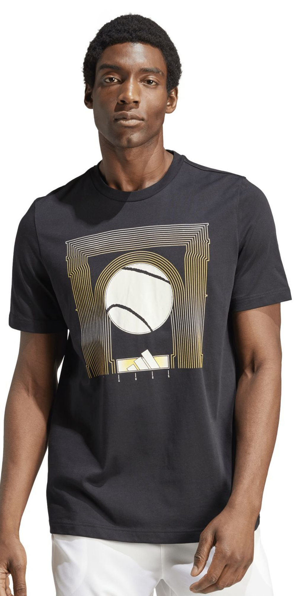 Мужская теннисная футболка Adidas Graphic Tennis T-Shirt - black