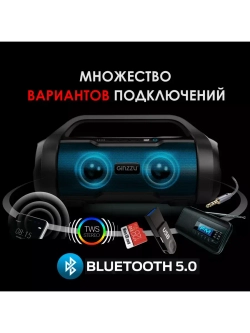 Портативная Bluetooth колонка GM-984G c FM-радио и TWS