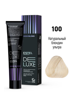 ESTEL De Luxe краска-уход для волос, 100 натуральный блондин ультра (High blond), 60 мл