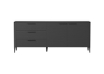 Тумба Type oak 3 ящика 2 двери L (черный)