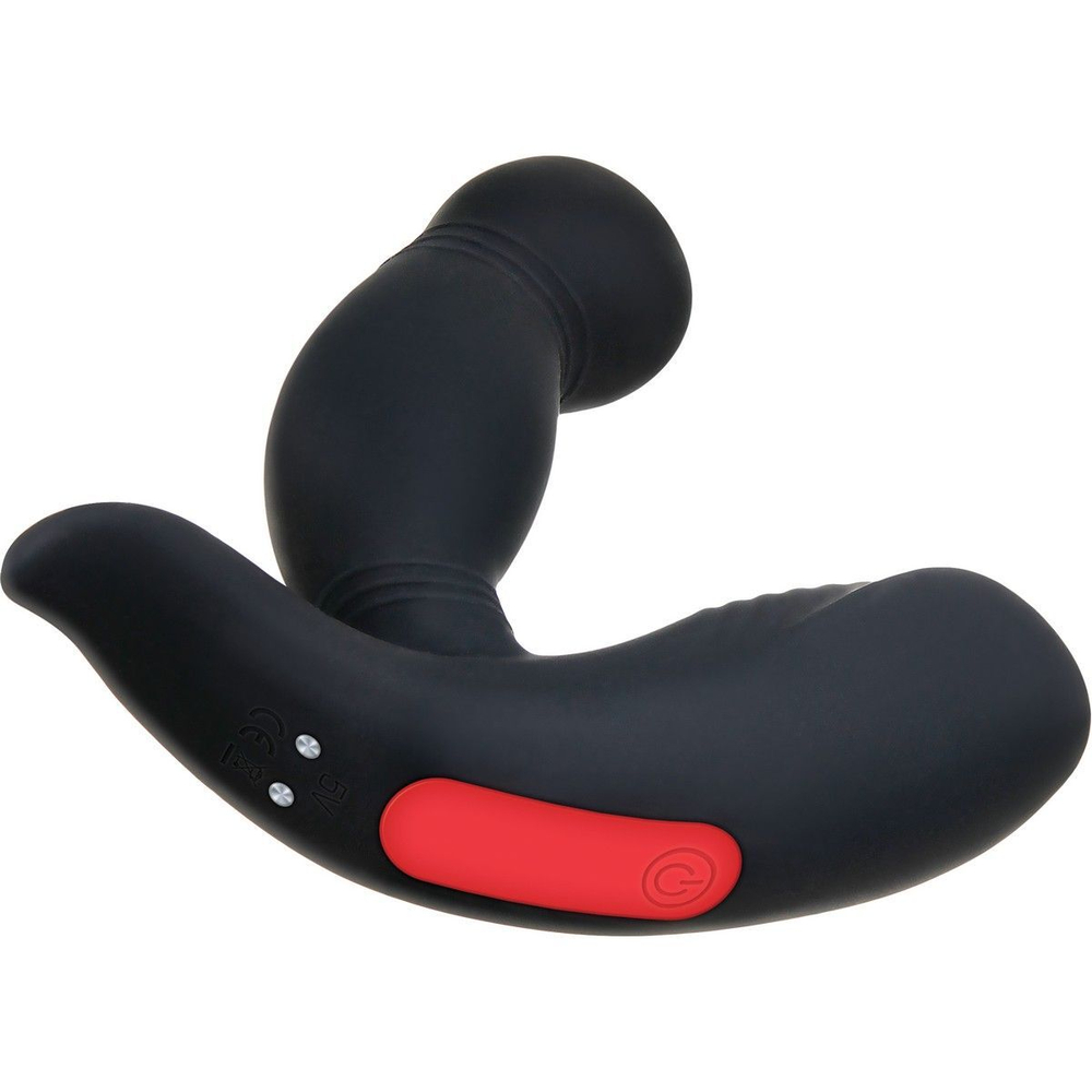 Черный вибростимулятор простаты Adam s Rechargeable - 11,7 см. (Цвет: черный)