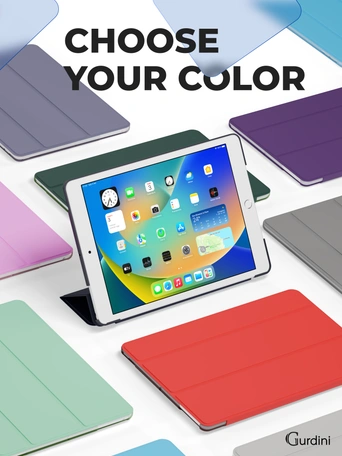 Чехол книжка для iPad 7/8/9 10,2"Gurdini Slim Case полиуретановый темно синий