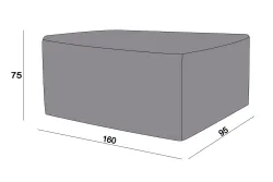 Защитный чехол на стол Латте 160×95×75 см, цвет серый
