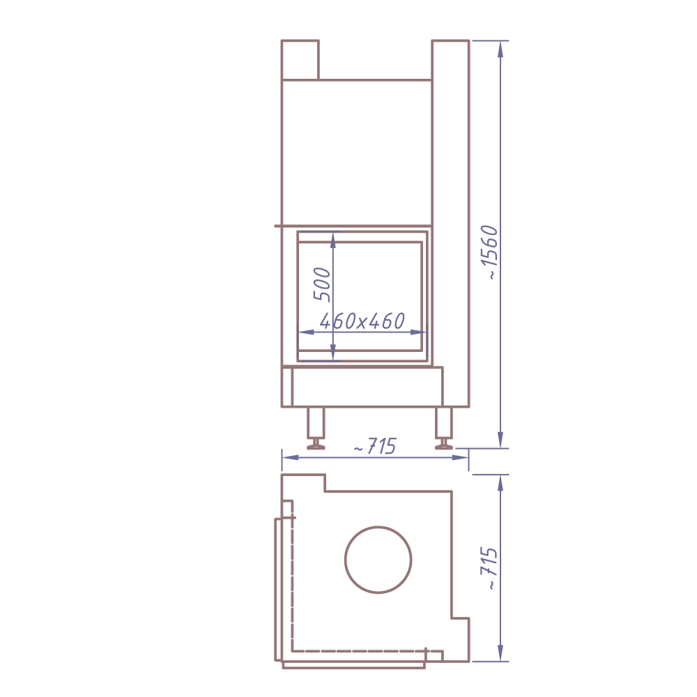 КАМИННАЯ ТОПКА CF 460B (STAV)