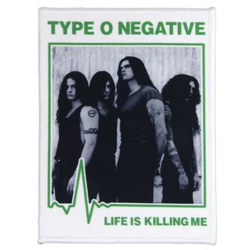 Нашивка Type O Negative Life Is Killing Me белая (195)