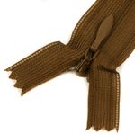 Молния потайная (скрытая) SBS Т3 (3 мм) 1 зам., н/раз., 35 см, S-033, коричневый св., уп. 50 шт