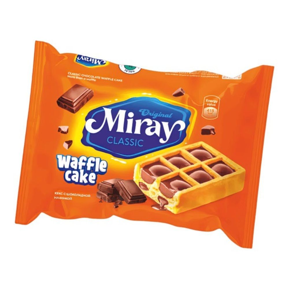 Кекс с шок.начинкой Кекс Waffle Cake Miray 45гр