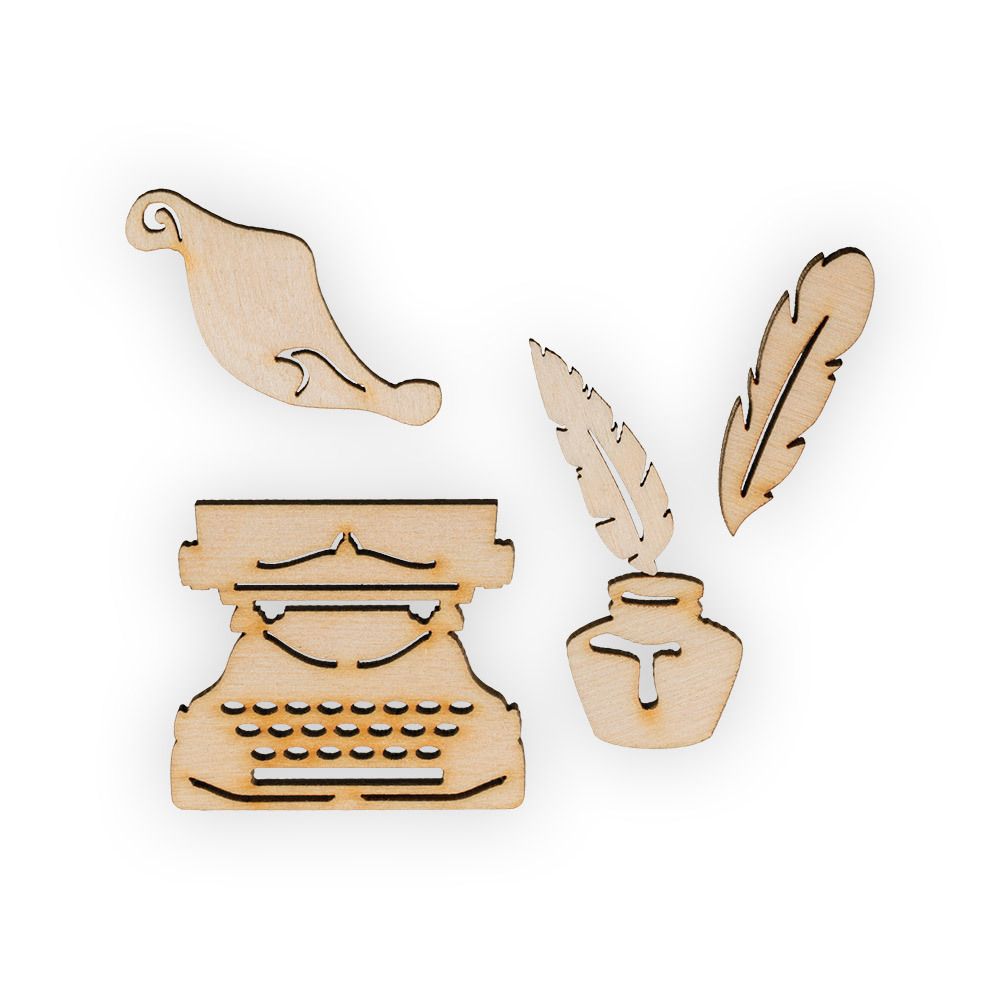 Заготовка из фанеры Мини-набор, 1.5х4.3 см, 2 Писатель, ВД-521 Mr.Carving Заготовка из фанеры Мини-набор, 1.5х4.3 см, 2 Писатель, ВД-521 Mr.Carving