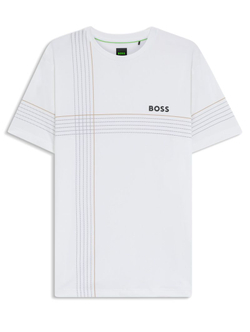 Мужская футболка BOSS Check Pro TOC Slim - bright white