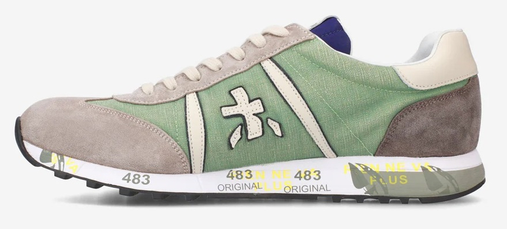 Premiata Lucy 6602 Серые с зеленым