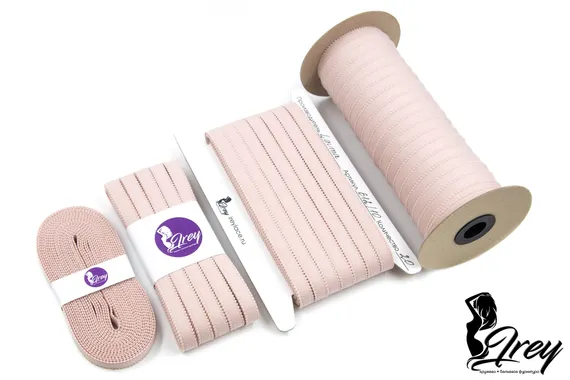 168 612/10 ОПТ Бретель Lauma Fabrics, 10 мм, серебристый пион 168