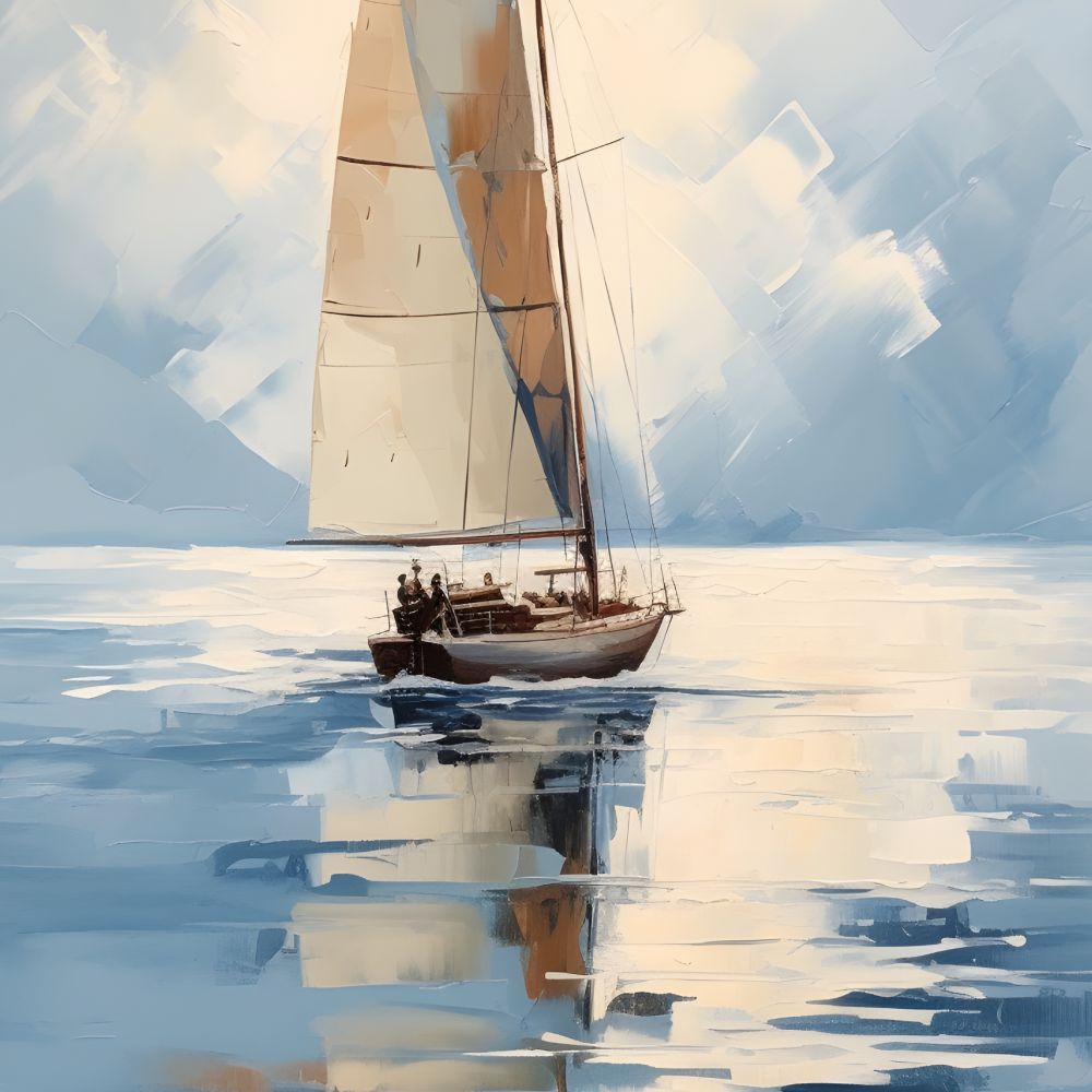 Картина "Яхта в голубом море" 40х60 1 шт.