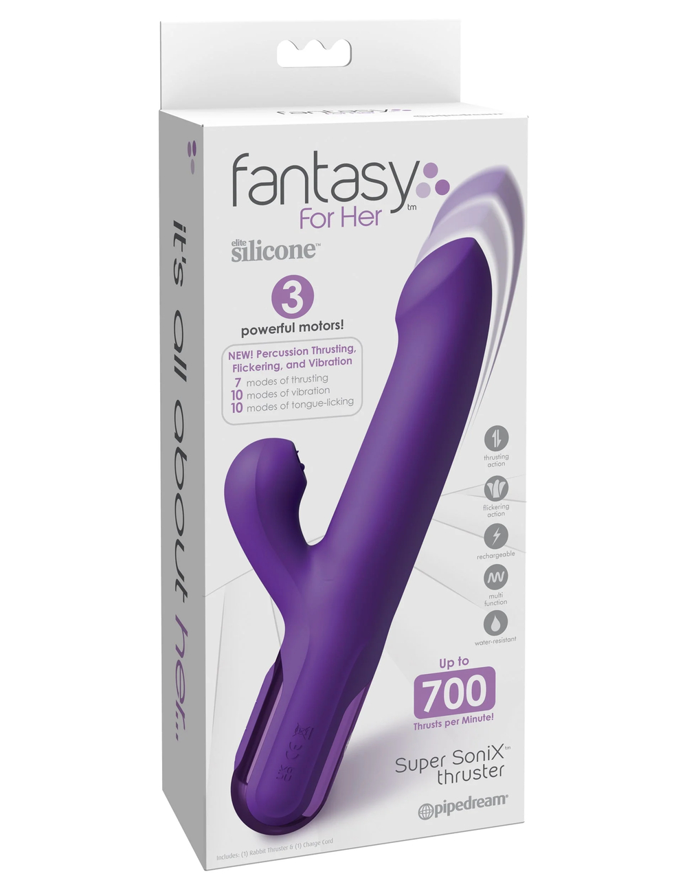 Вибратор Fantasy For Her Super SoniX Thruster - Purple Pipedream 497112PD