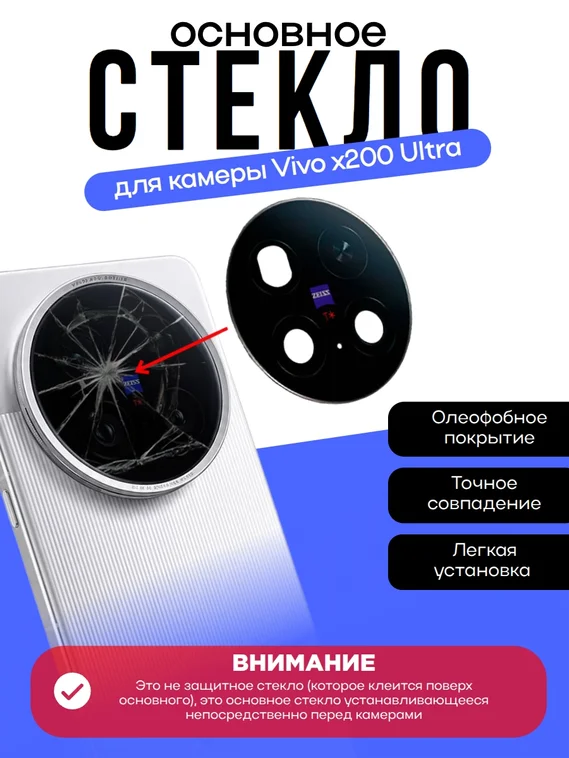 Стекло задней камеры Vivo x200 ultra