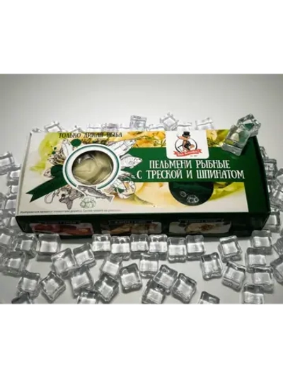 Пельмени рыбные с треской и шпинатом 400г