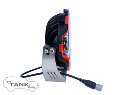 Фара AURORA ALO-GR7-B 9″ 205W (красный обод) комбинированная 1 шт.