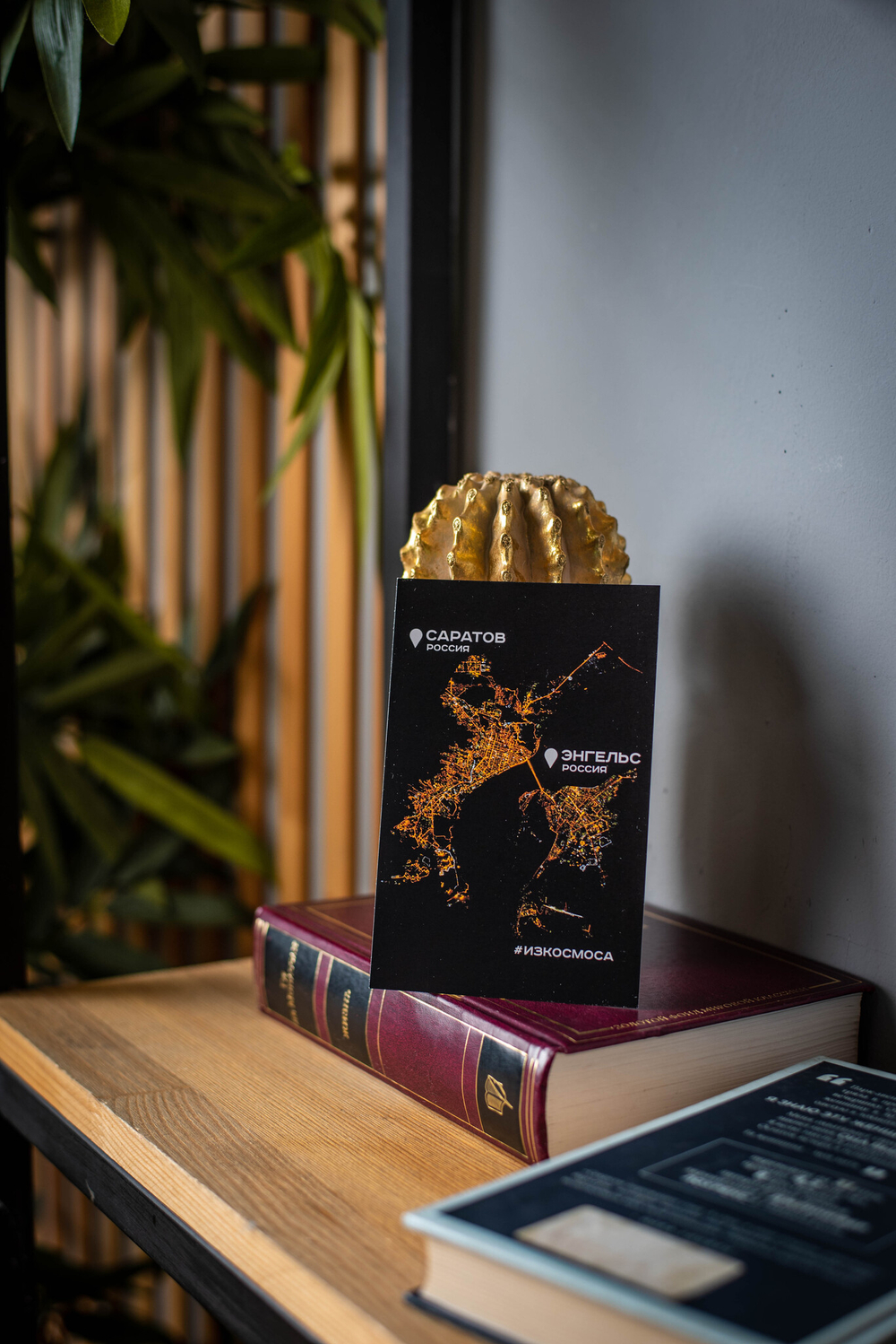 Открытка "Саратов и Энгельс #ИЗКОСМОСА"