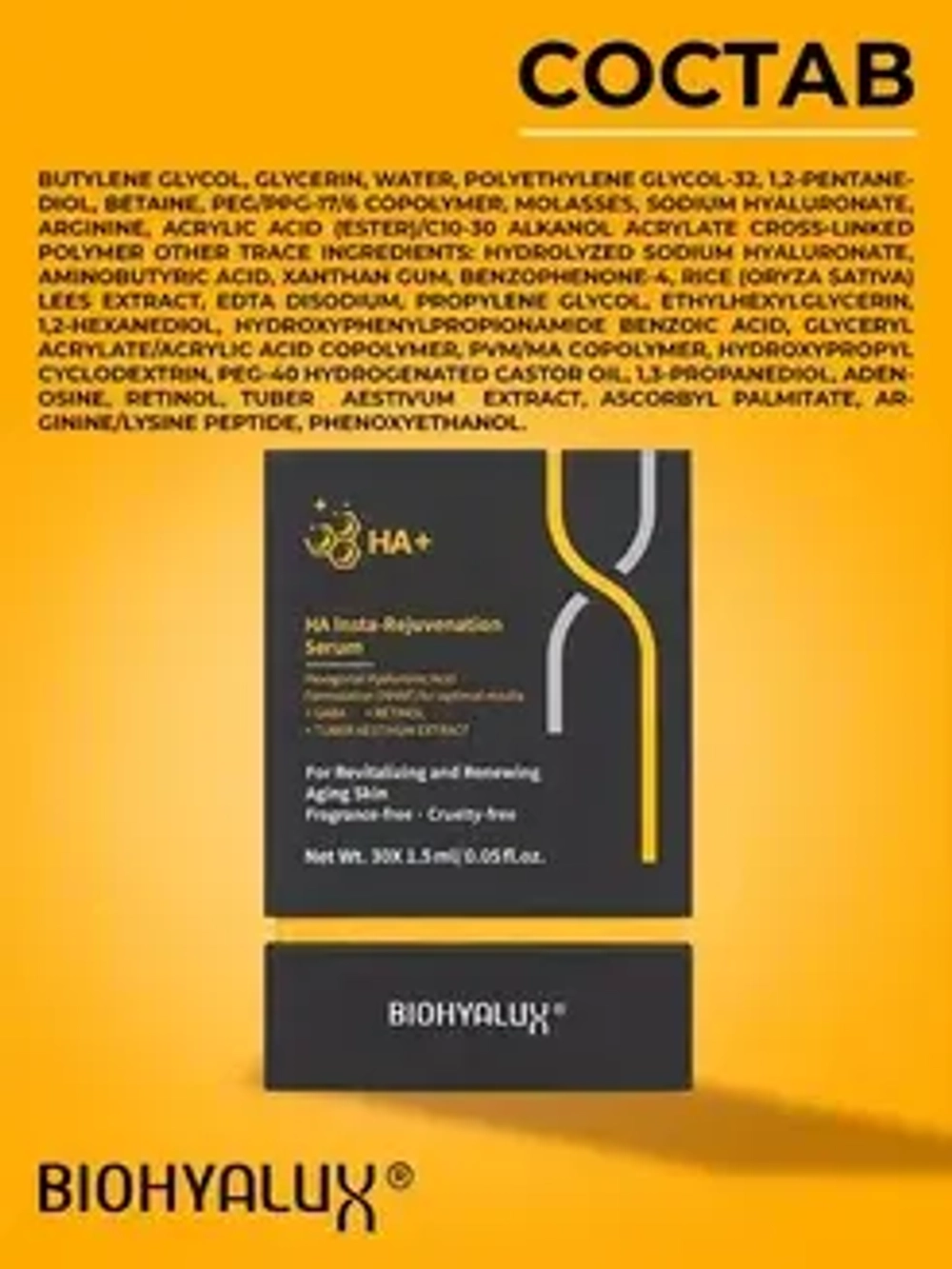 Сыворотка для коррекции признаков старения и мимических морщин | BIOHYALUX НА INSTA-REJUVENATION SERUM 30х1,5 мл