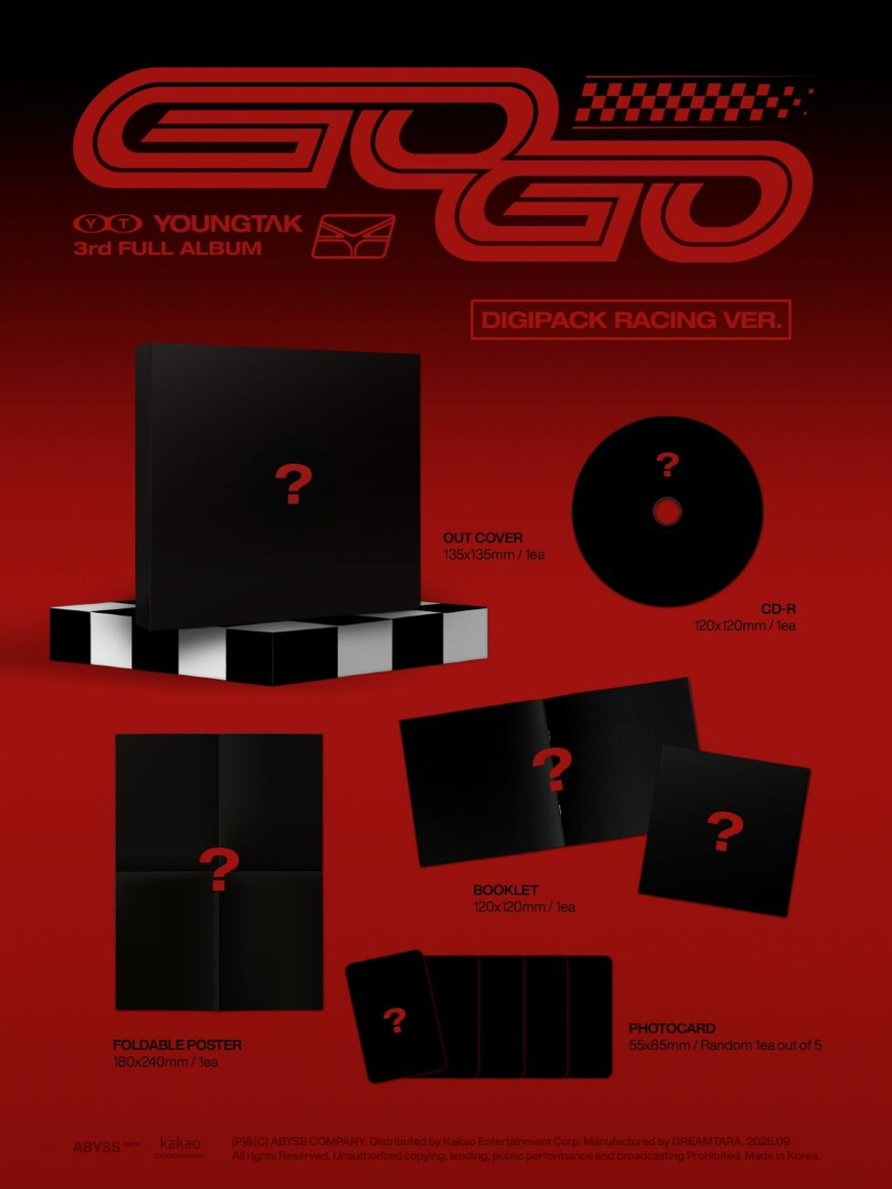 Альбом YOUNGTAK - GOGO 3rd Album DIGIPACK RANDOM Version