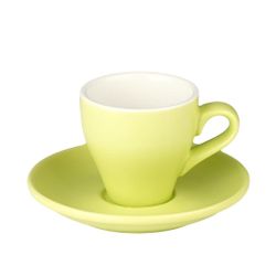 Кофейная пара 100 мл светло-зеленая матовая d 6,4 см h6,2 см Barista (Бариста) P.L. [6]